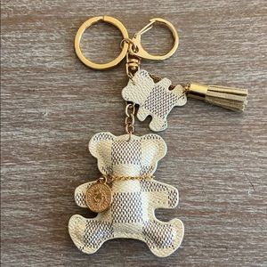 Checkered Bear Keychain